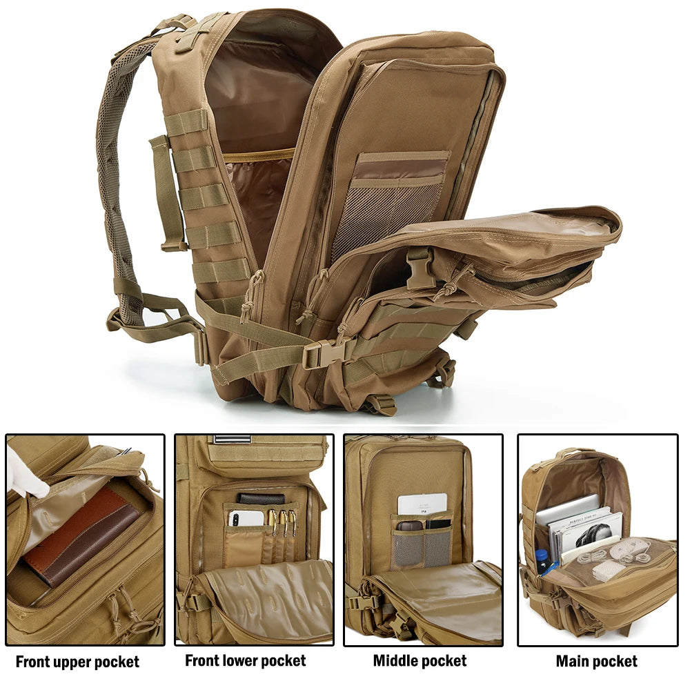 50L Man Tactical Backpacks Traveling Bags Outdoor 3P School Pack EDC Molle Pack For Trekking Hunting Bag camping equipment