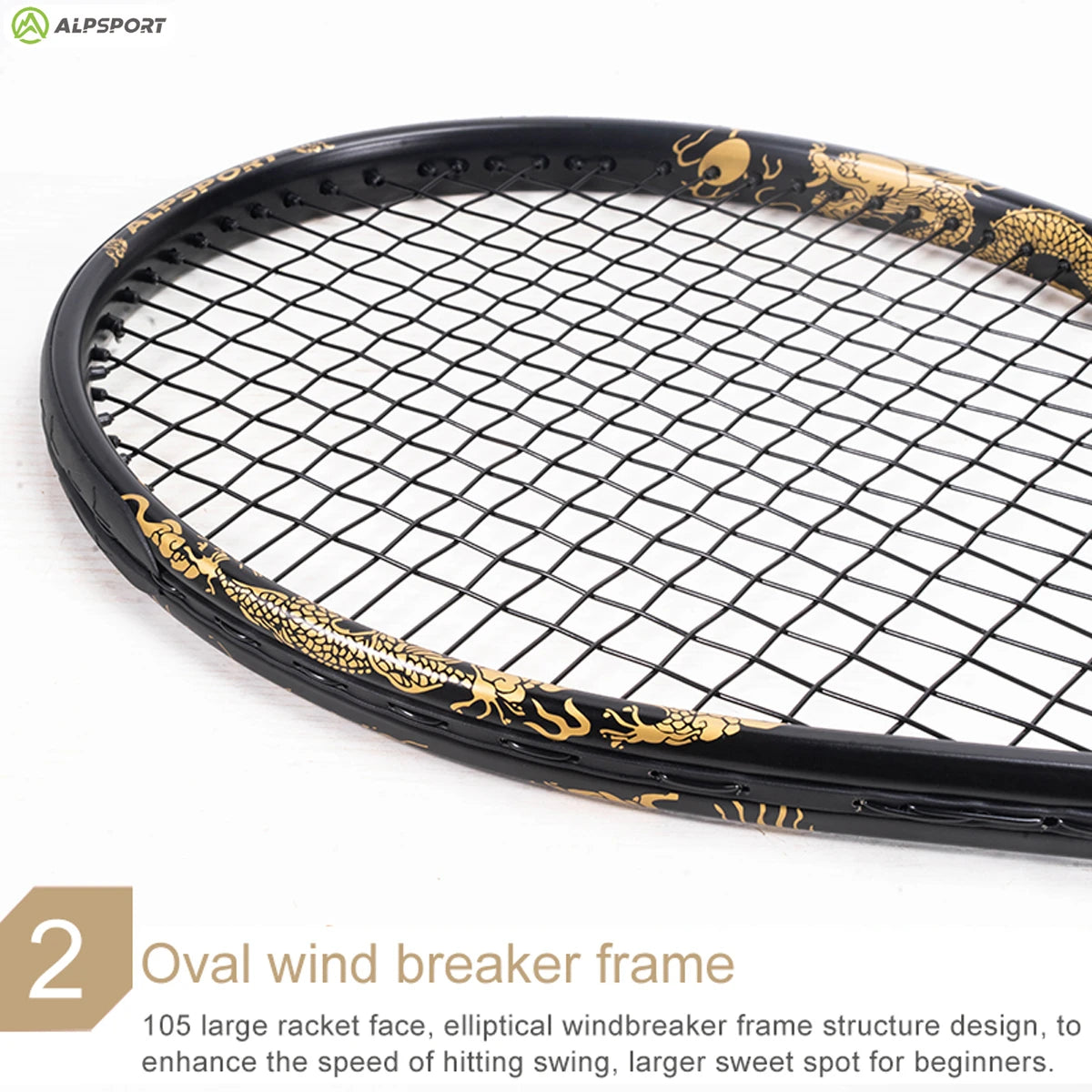 ALPSPORT JL T800 Carbon Fiber Tennis Racket , Professional Training Racket