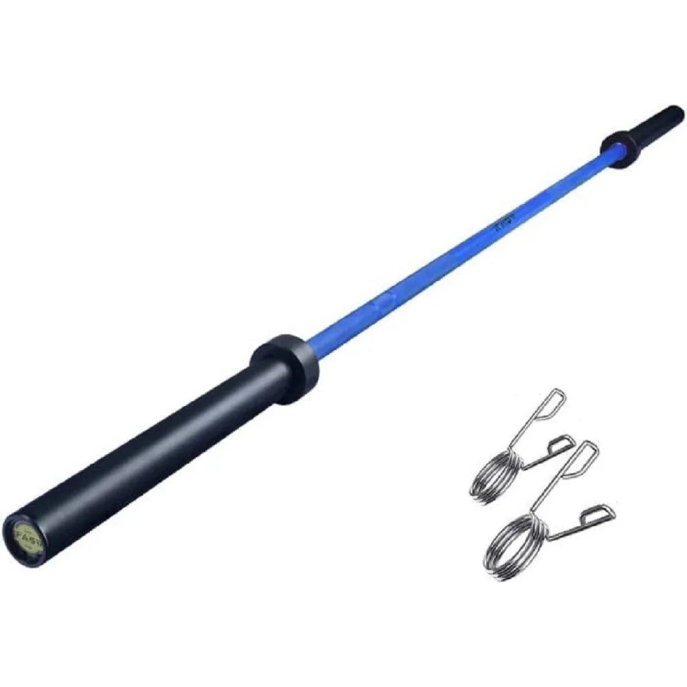 7.2Ft Barbell Bar for 2" Olympic Plates, Home Gym Weightlifting Bar Solid Chrome Weight Bar 5Ft Fitness Training Curl Barbell
