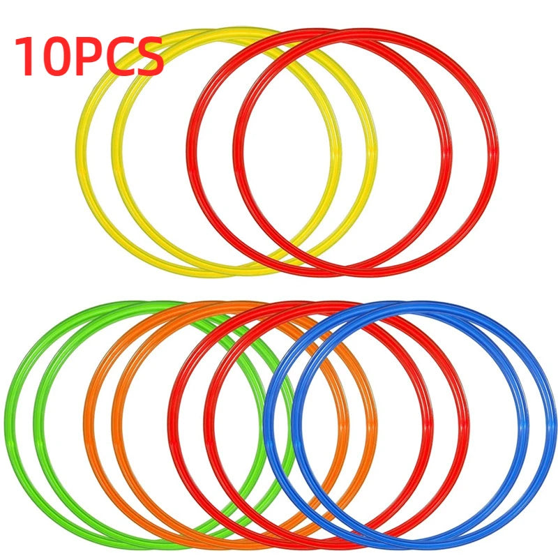 Durable Agility Training Rings Portable Football Soccer Speed Agility, 10pcs