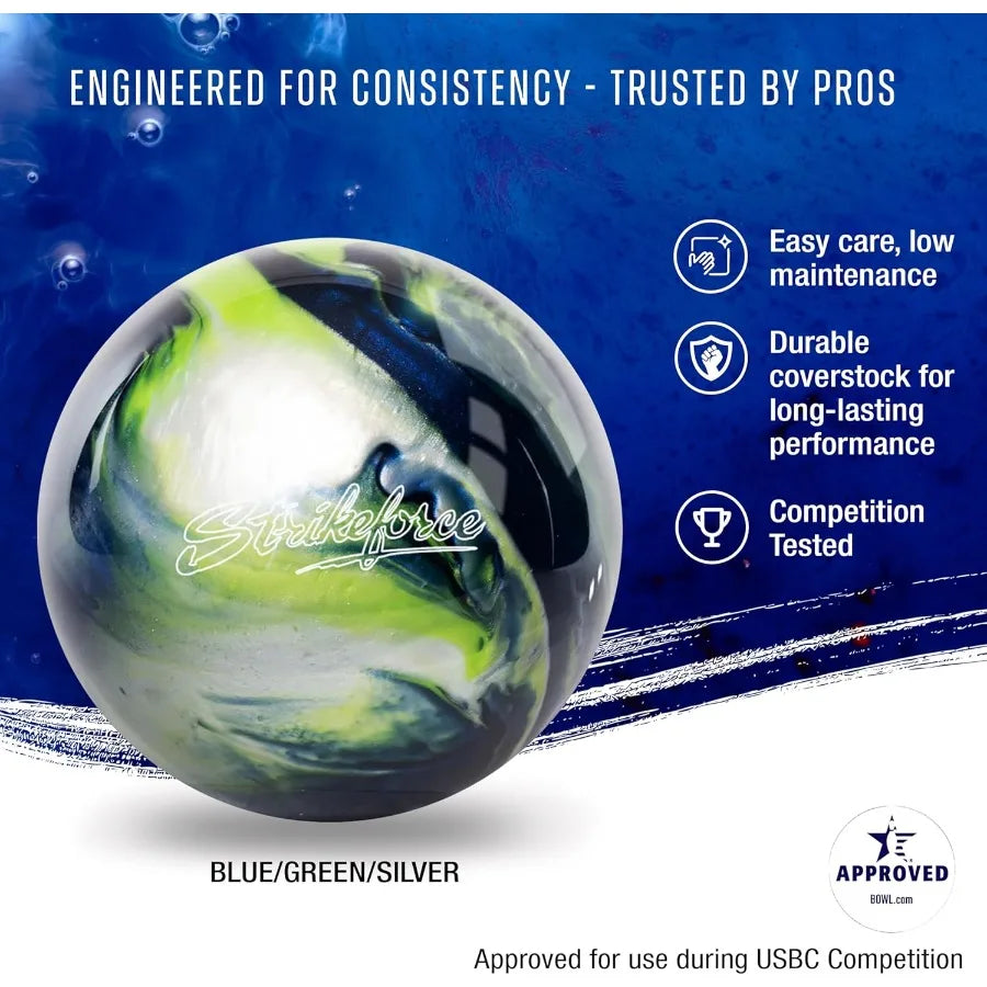KR Strikeforce Polyester Undrilled Bowling Ball for Beginner to Professional Use