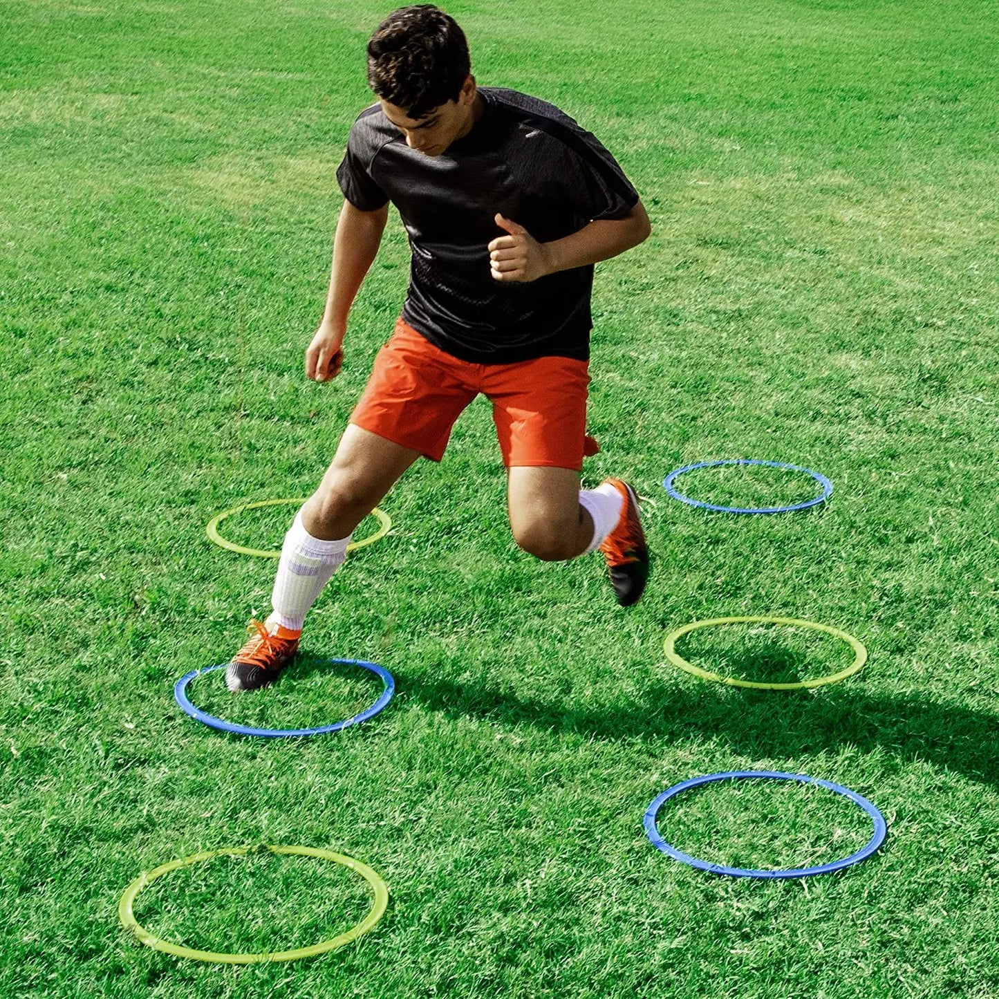 Durable Agility Training Rings Portable Football Soccer Speed Agility, 10pcs