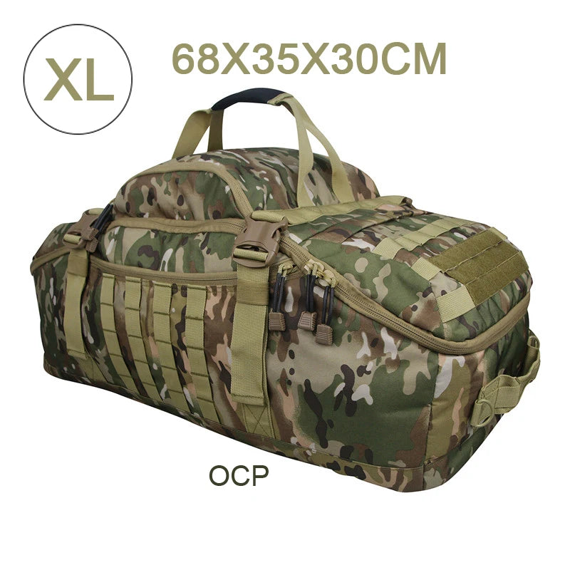 LQARMY 30L 50L 80L Outdoor Mountaineering Bag Molle Tactical Backpack Large Duffel Bag for Hiking Camping Travel