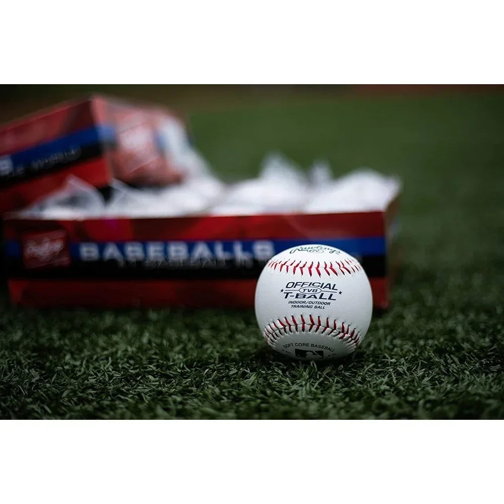 Youth (<8) T-Ball Training Ball 6 Pack Soft Sponge Rubber Indoor Outdoor Practice Baseball  Safe Durable Design